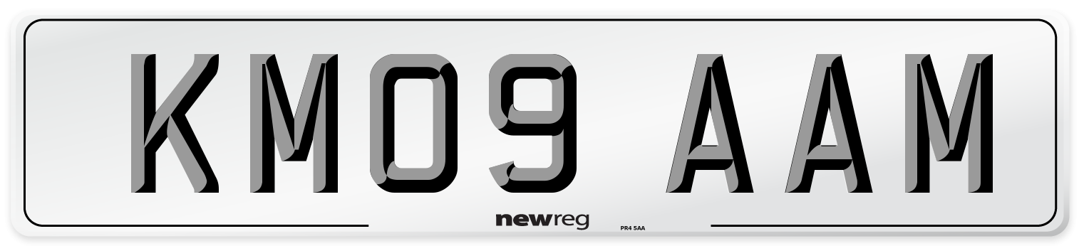 KM09 AAM Number Plate from New Reg